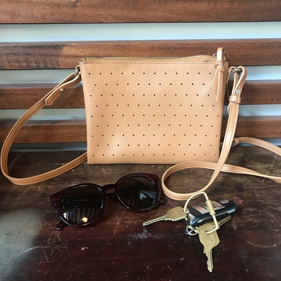 Brown Eyelet Crossbody Bag - Picture 2 of 4